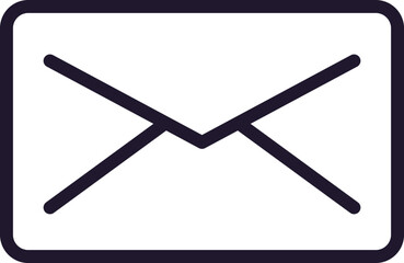 Connection and communication concept. Modern outline sign for web sites, apps, adverts, shops, banners. Editable stroke. Vector line icon of envelope as symbol of post and letter