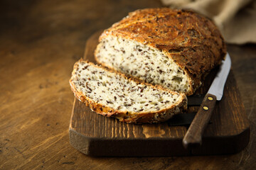 Artisan bread with seeds