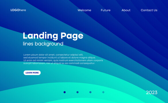 Abstract modern geometric background with gradient lines composition. The blue layout design template for the webpage and business presentation. Vector, 2023