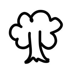 simple tree decoration silhouette vector image