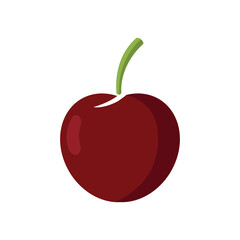 cherry fruit icon vector design template in white background