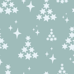New year s Christmas seamless pattern . Isolated, vector background