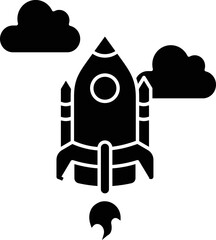 rocket launch Vector Icon which is suitable for commercial work and easily modify or edit it

