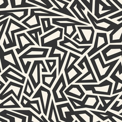 Seamless pattern with tribal grunge graffiti camouflage texture. Abstract modern endless ornament for fabric and fashion print. Vector background.