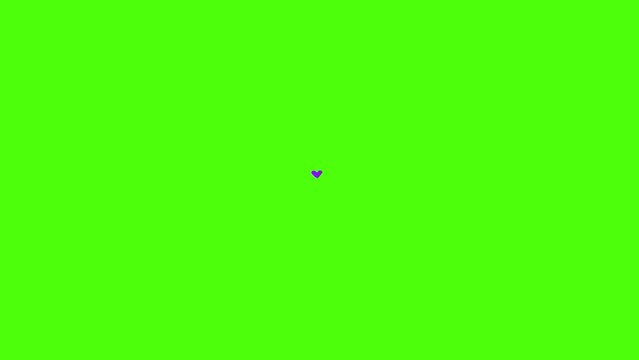 Popping heart effects on green screen