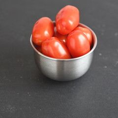 Cherry Tomatoes grey background