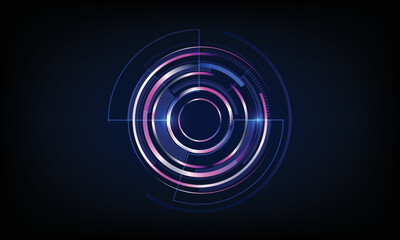 UI HUD screen tech system innovation concept background template. vector illustration.