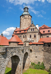 Fototapeta na wymiar Czocha Castle is a defensive castle in the village of Czocha in southwestern Poland. 