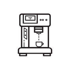 Coffee maker line icon isolated