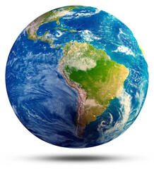 South America Planet Earth. Elements of this image furnished by NASA - obrazy, fototapety, plakaty