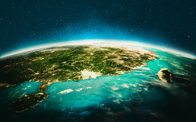 Planet Earth - China. Elements of this image furnished by NASA