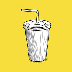 Coke Icon, Sketch and Vintage style.