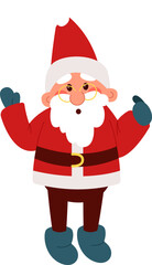 Funny Santa Claus flat icon Winter holiday Celebration