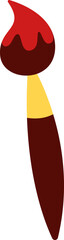 Paintbrush flat icon Drawing pictures Funny Santa Claus