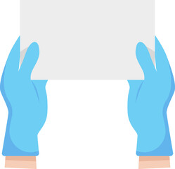 Hands hold receipt flat icon Medicine Doctor