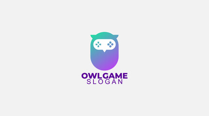 owl Game logo design concept