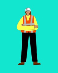 Woman construction worker