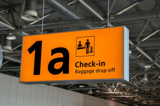 Billboard Check In 1a At Schiphol Airport The Netherlands 20-4-2019