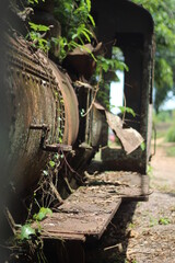 Fototapeta na wymiar Vagões abandonadas da anriga ferrovia Madeira-Mamoré, em Porto velho, Rondônia 