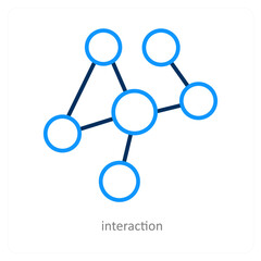 Interaction and user interaction icon concept