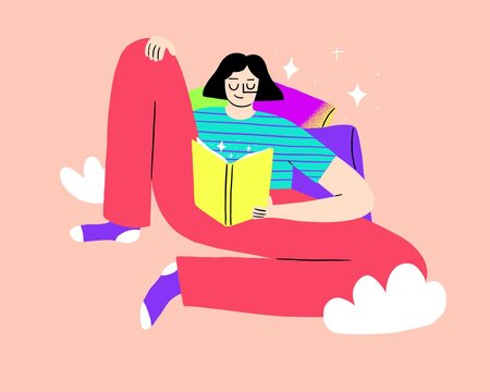 Woman reading a book