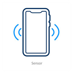 Sensor and motion icon concept