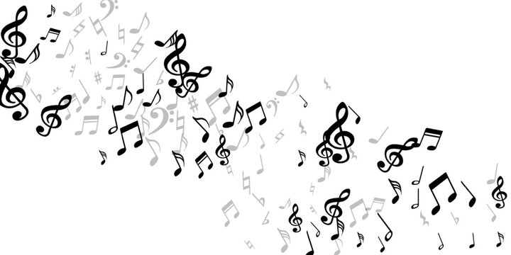 Music note symbols vector backdrop. Symphony