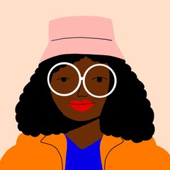 Black fashionable woman portrait