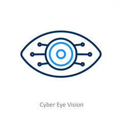 Cyber Eye Vision icon concept
