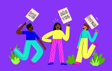 Child Activists 'We are The Future'  - 3 children