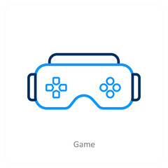 VR Gaming and reality icon concept