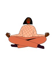 Self Care - Black woman meditating