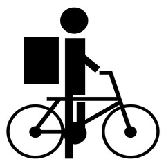 delivery by bike icon. Simple element illustration. delivery by bike concept symbol design from Delivery collection. Vector illustration