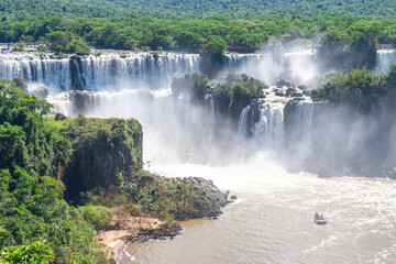 Fototapeta premium amazing view of iguazu waterfalls from brazilian side
