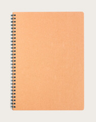 notebook on white background for add text message or greeting card background,