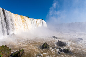 amazing view of iguazu waterfalls from brazilian side