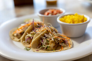 Crispy Mexican Fish Tacos with Cabbage Slaw