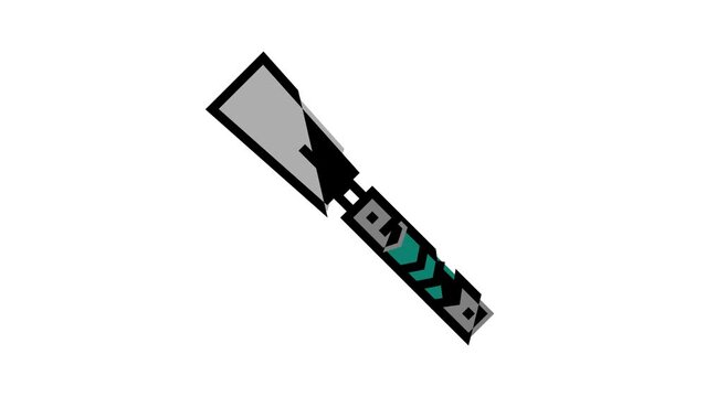 japanese saw carpenter accessory color icon animation