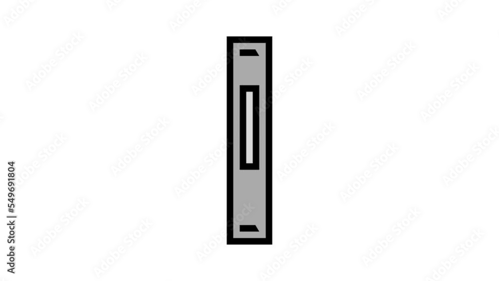 Poster line scroll color icon animation