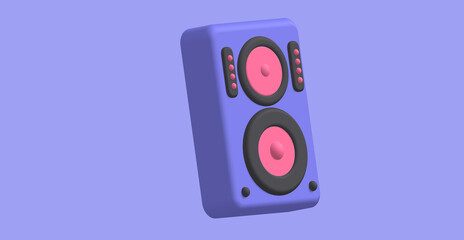 3d rendering modern speaker 