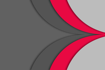 Geometric gray-red background. Copy space. Abstract background.