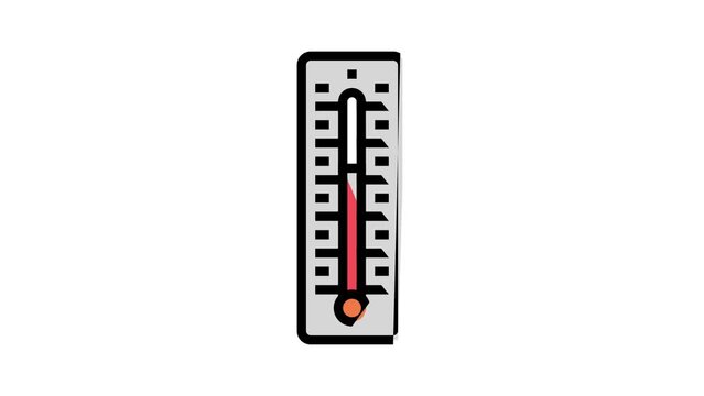 thermometer accessory color icon animation