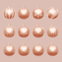 Beige christmas decorations