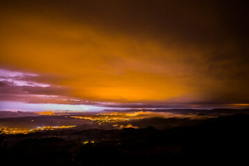 Fototapeta premium Lightning in Bellmunt, Osona, Barcelona, Spain