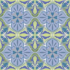 Ceramic colorful tiles mediteranean, azulejo, portugal. Universal design. Collection of seamless patterns. ethnic floor backgrounds