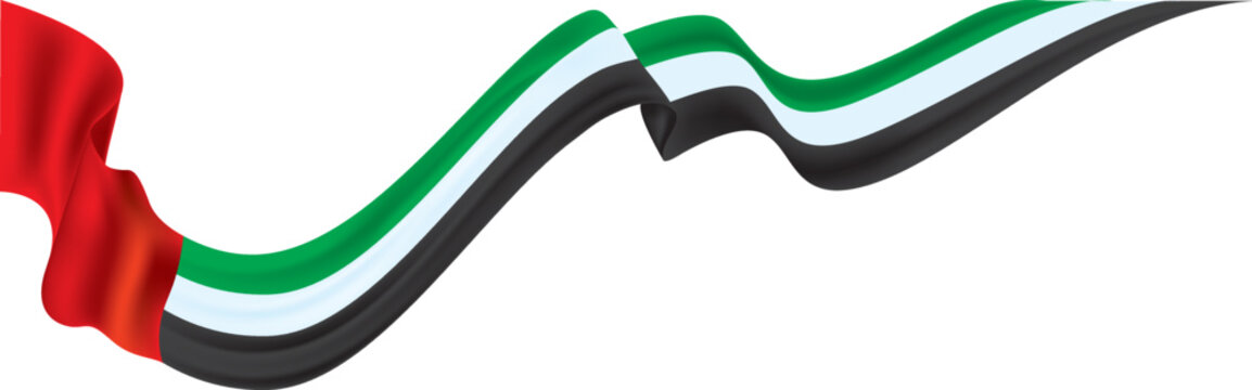 UAE Flag Waving  illustration national day 51