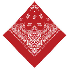 Red bandana design - hand drawn illustration