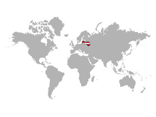 Fototapeta na wymiar ラトビアの地図