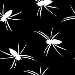 spider seamless pattern hand drawn in doodle style. wallpaper, textile, wrapping paper, digital paper, background