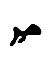 Motif abstrait noir fessant pensé à une tâche ou autre chose d'où le côté abstrait du motif.